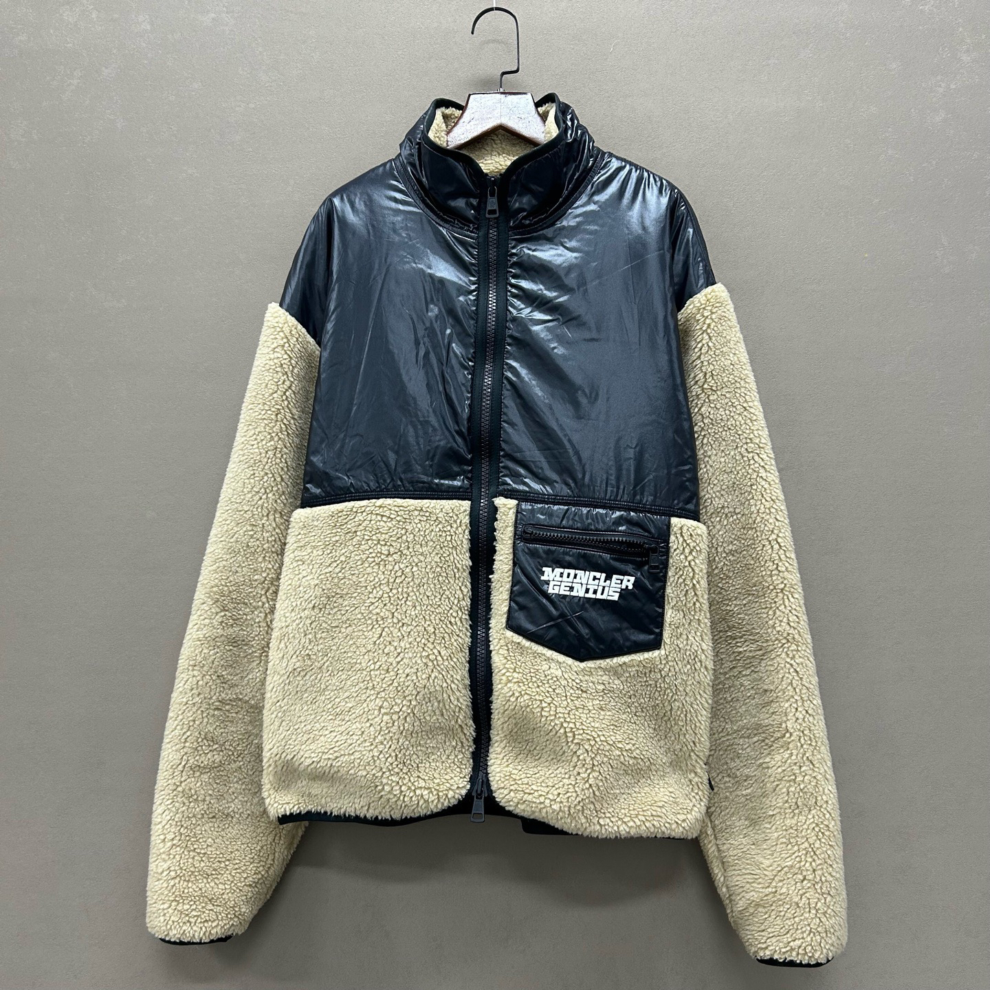 99新 MONCLER (PM)1952Genius联名泰迪绒立领外套L码 ys000109