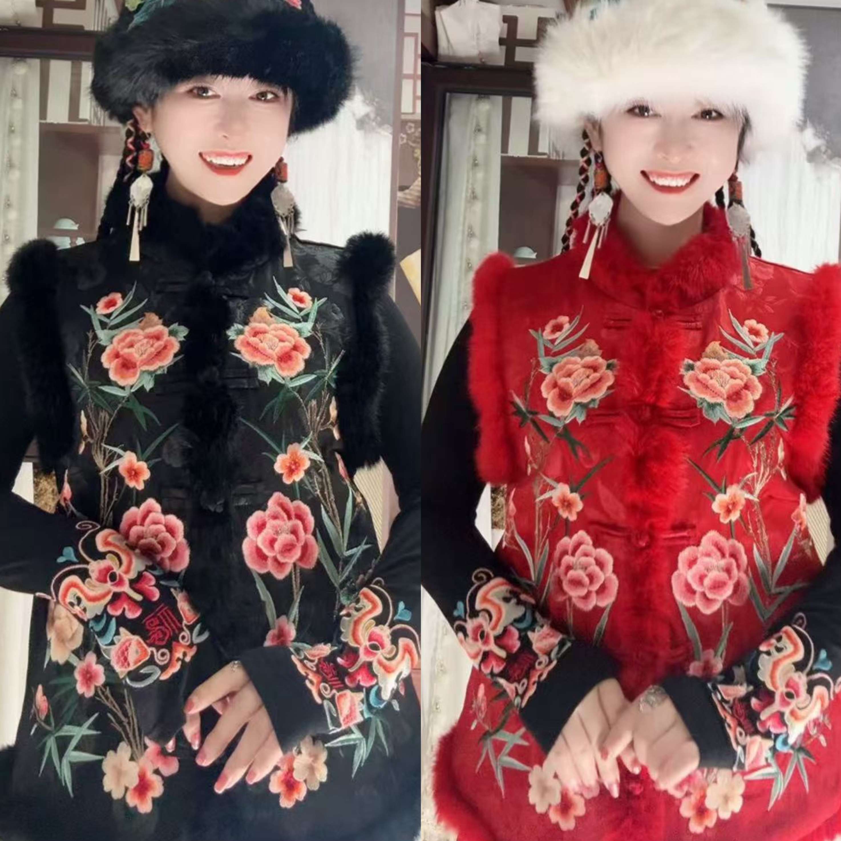 立领夹棉刺绣马夹马甲唐汉布依新款Y