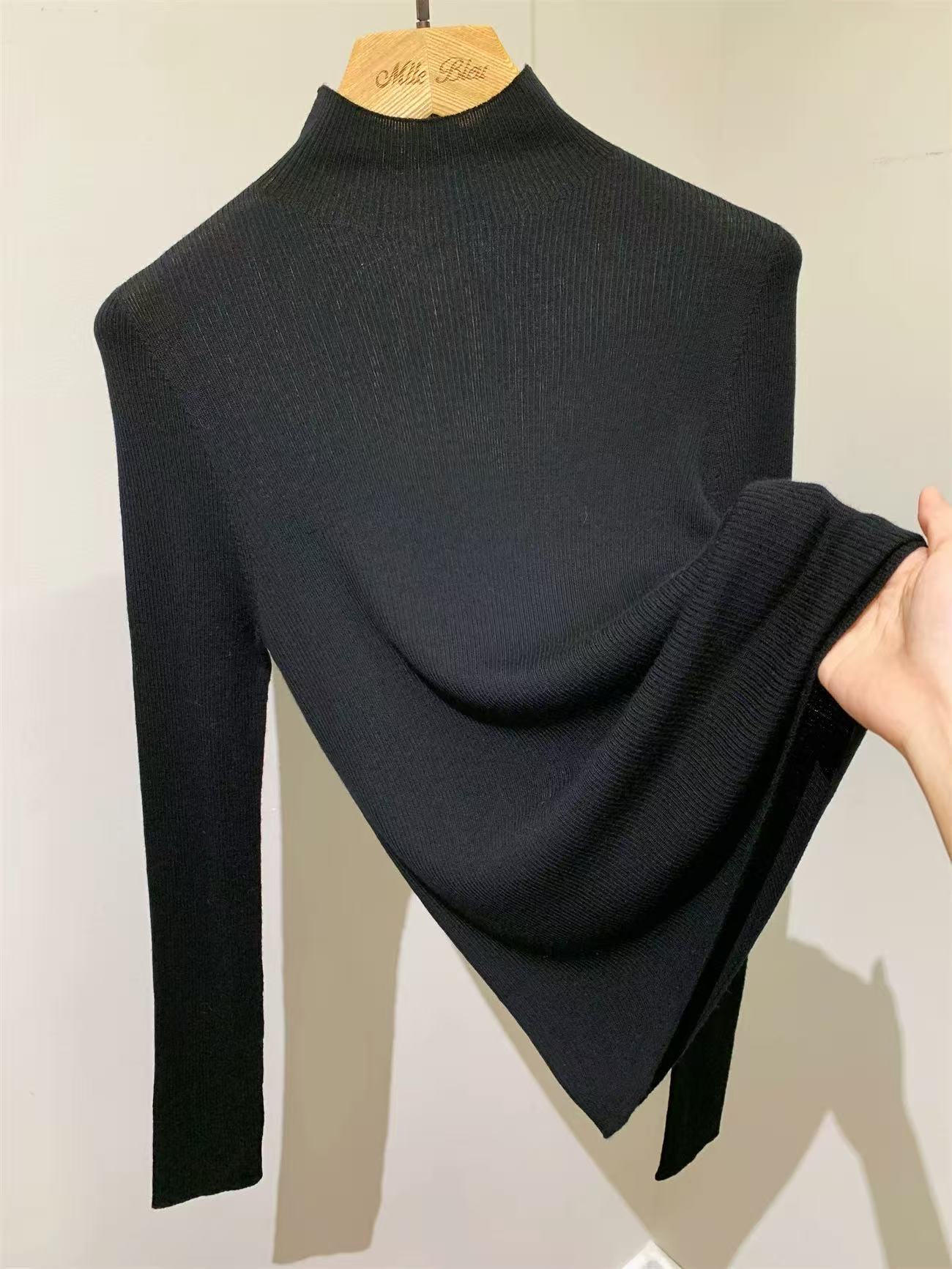 德国扬子140 s高支敲系羊毛2025无缝打底半高领100羊毛