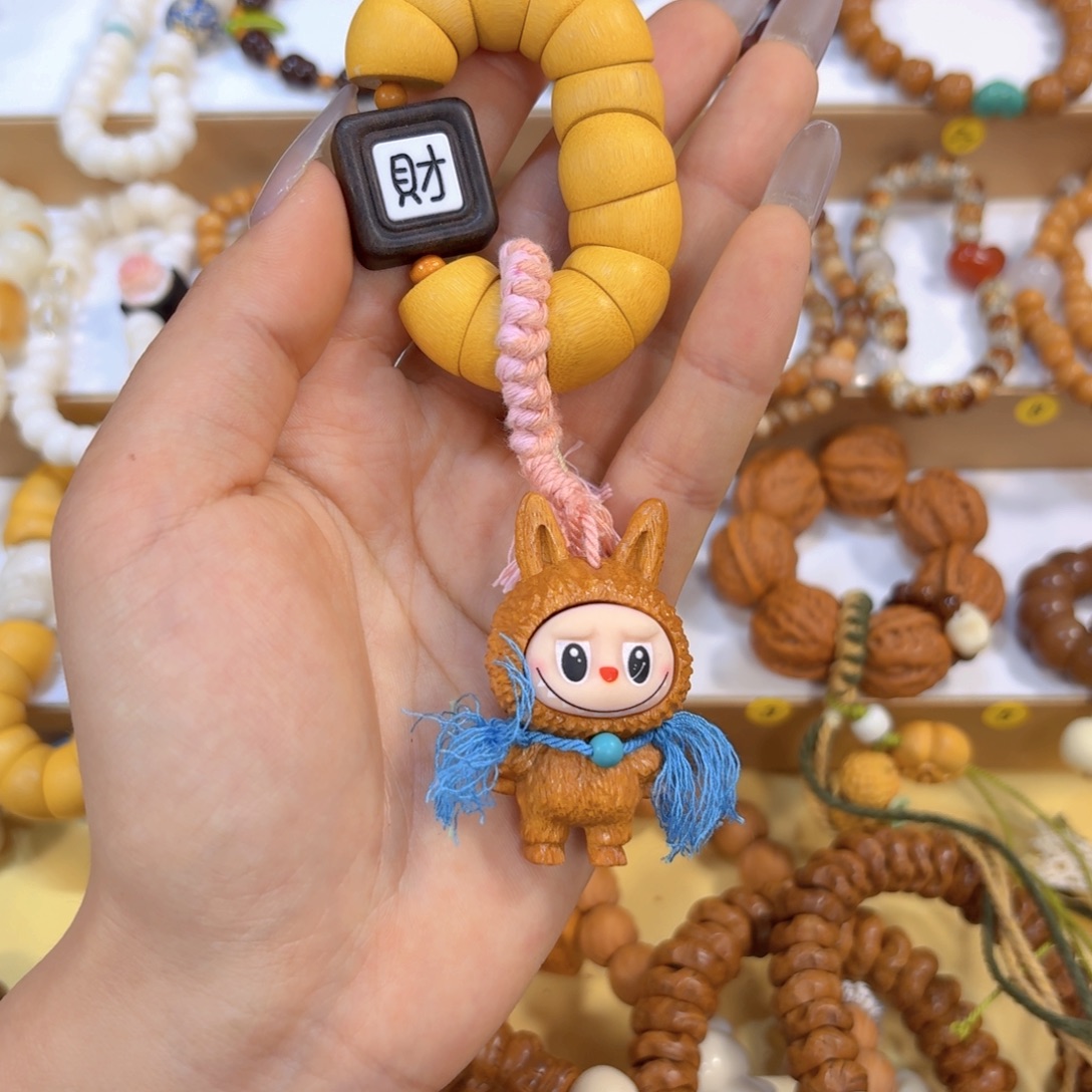 吊坠星月菩提金丝竹手捻