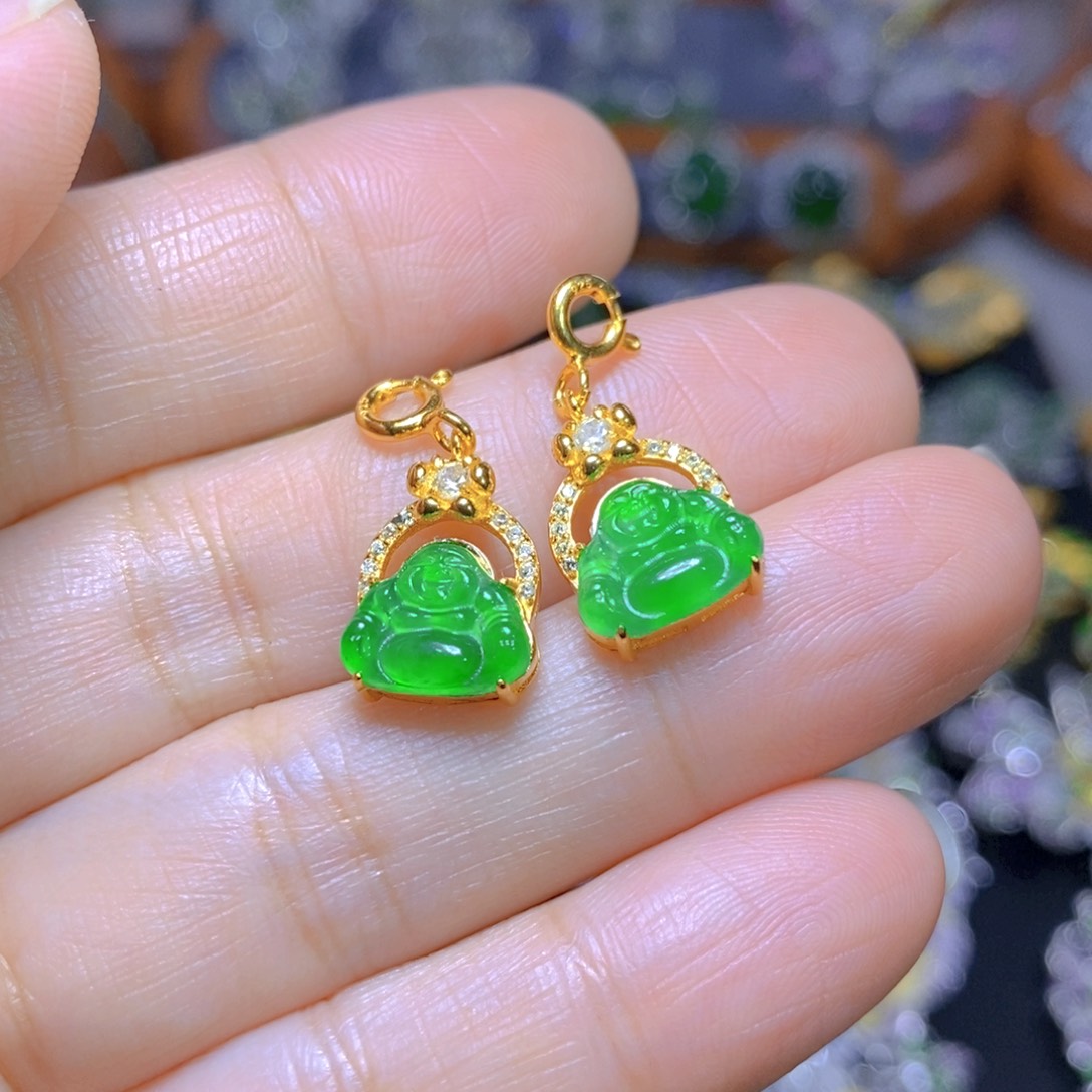 翡翠颈饰银S925镶嵌多样性发其一