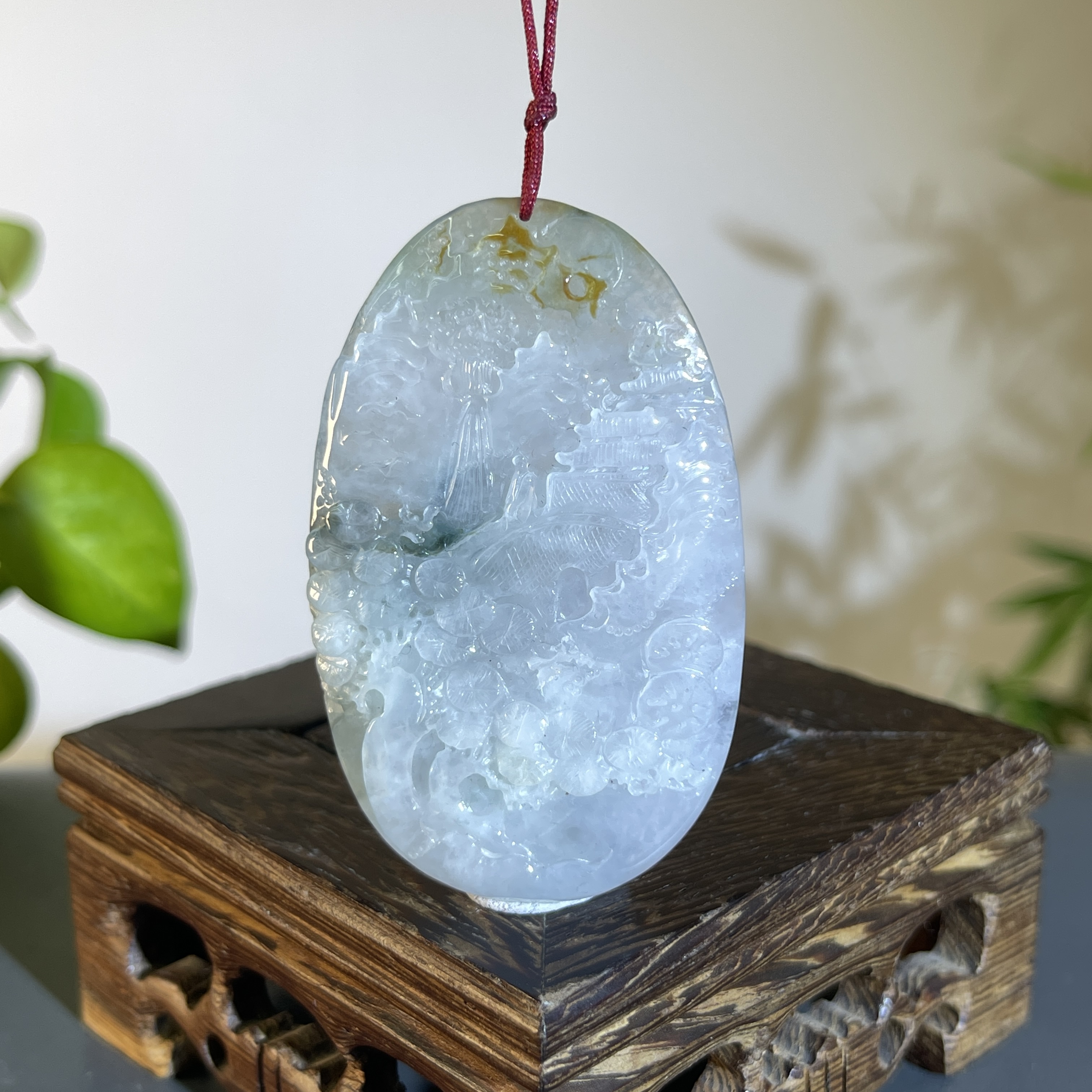 JCW05-36  天然缅甸翡翠A货 山水牌