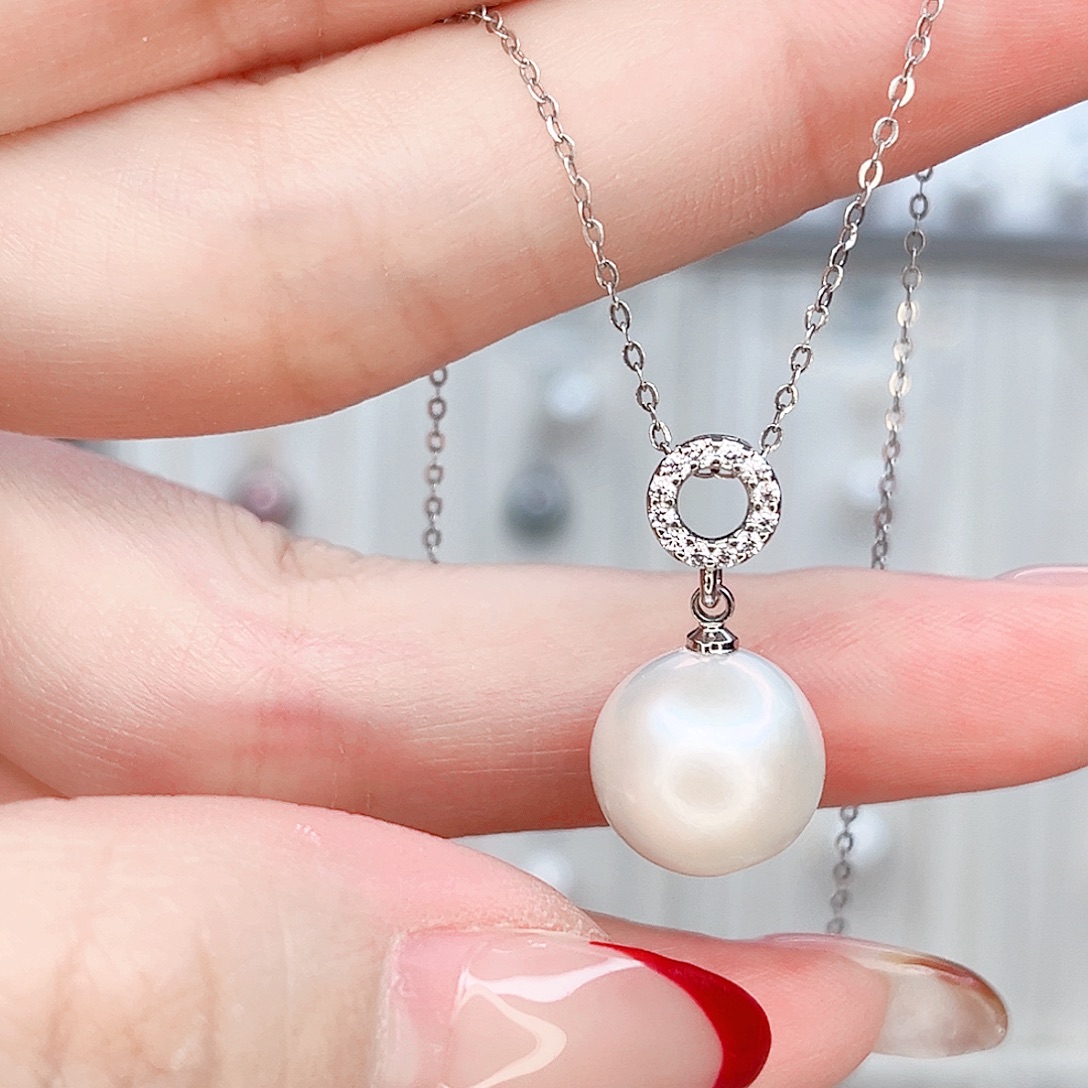 合金淡水珍珠吊坠(赠链)