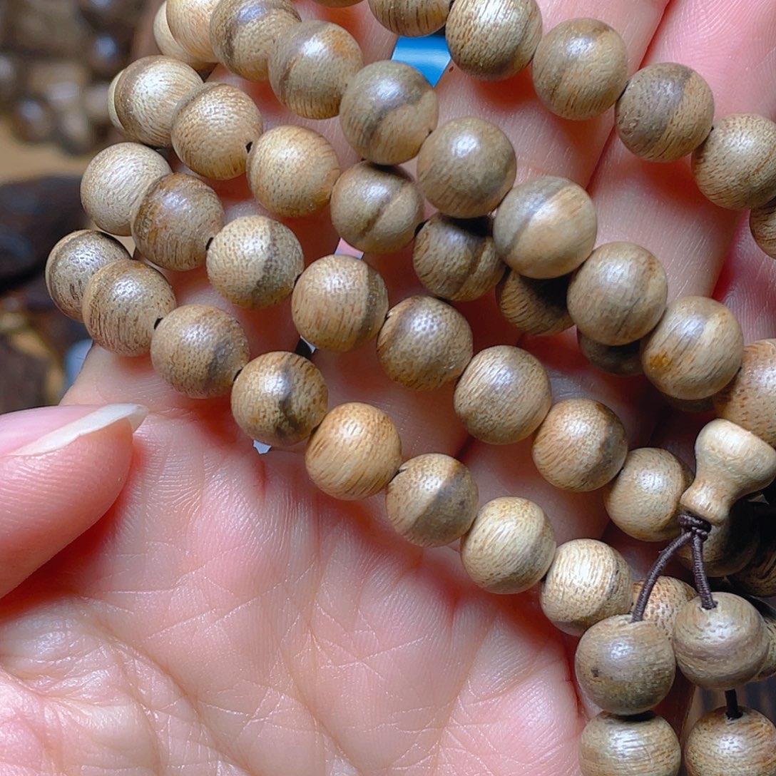 清***云沉香达拉干多圈手串19.3克