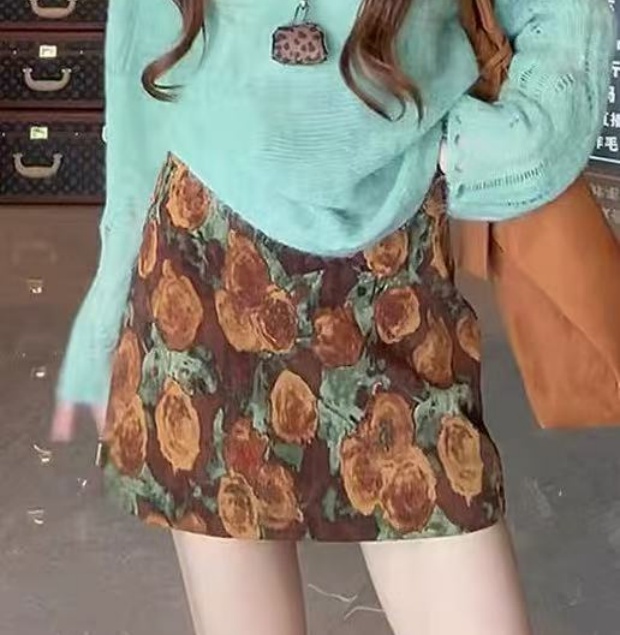 碎花半身裙短裙女时尚简约半身裙