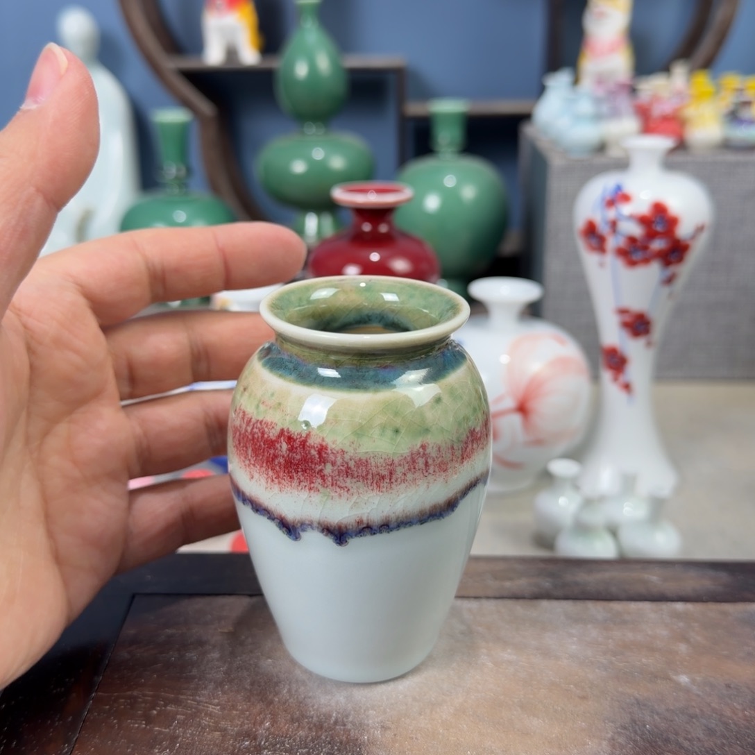 陶瓷手工小花器摆件
