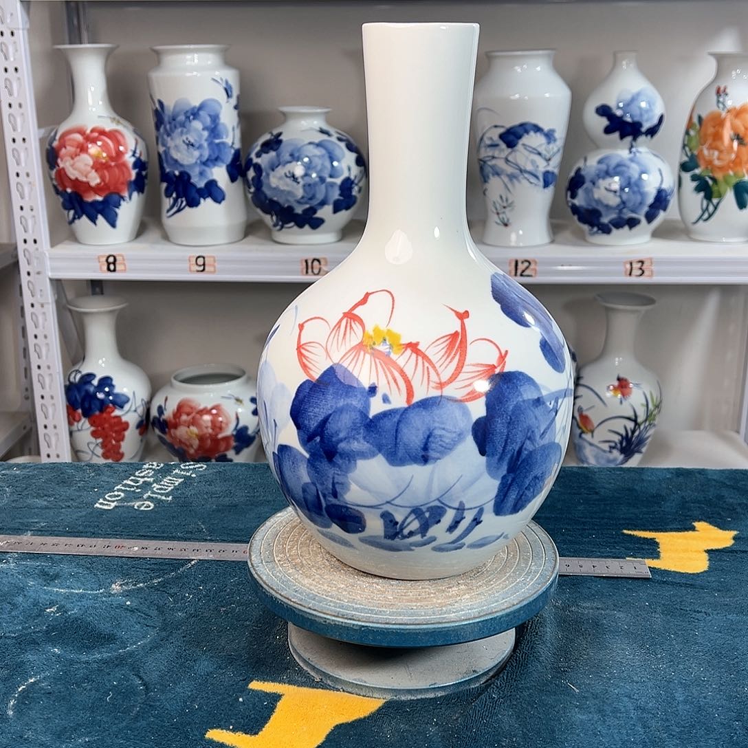 摆件景德镇陶瓷天荷花