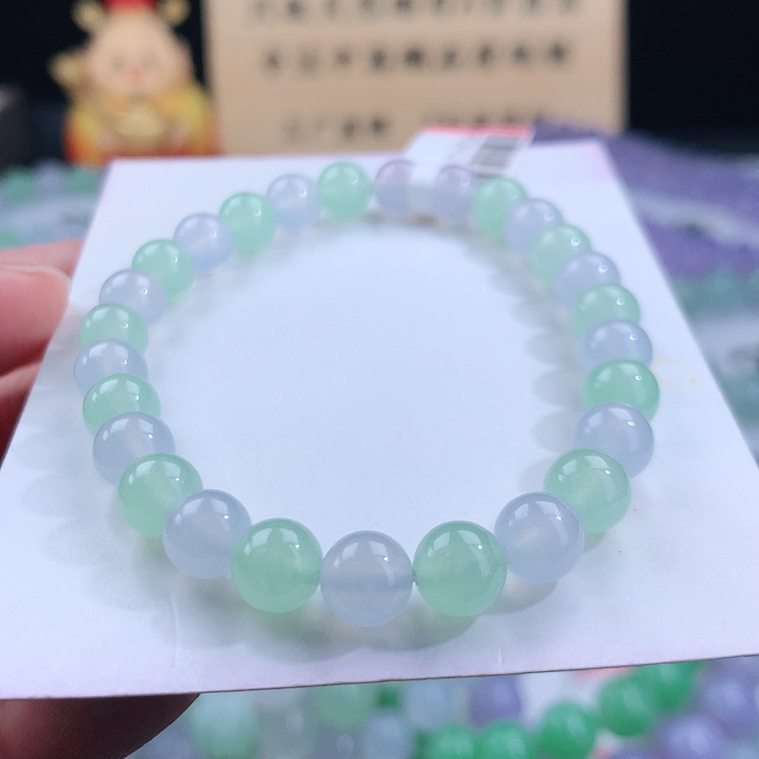 翡翠手链未镶嵌卡6.8mm