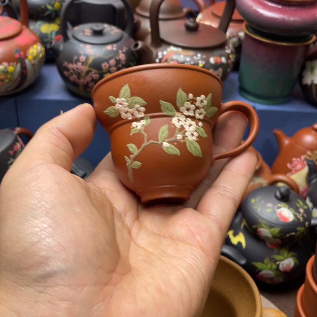 红泥茶杯紫砂主人杯80cc