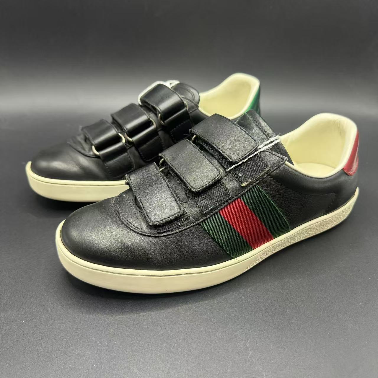 95新 GUCCI/古驰 男士时尚百搭黑色板鞋39.5码zy242