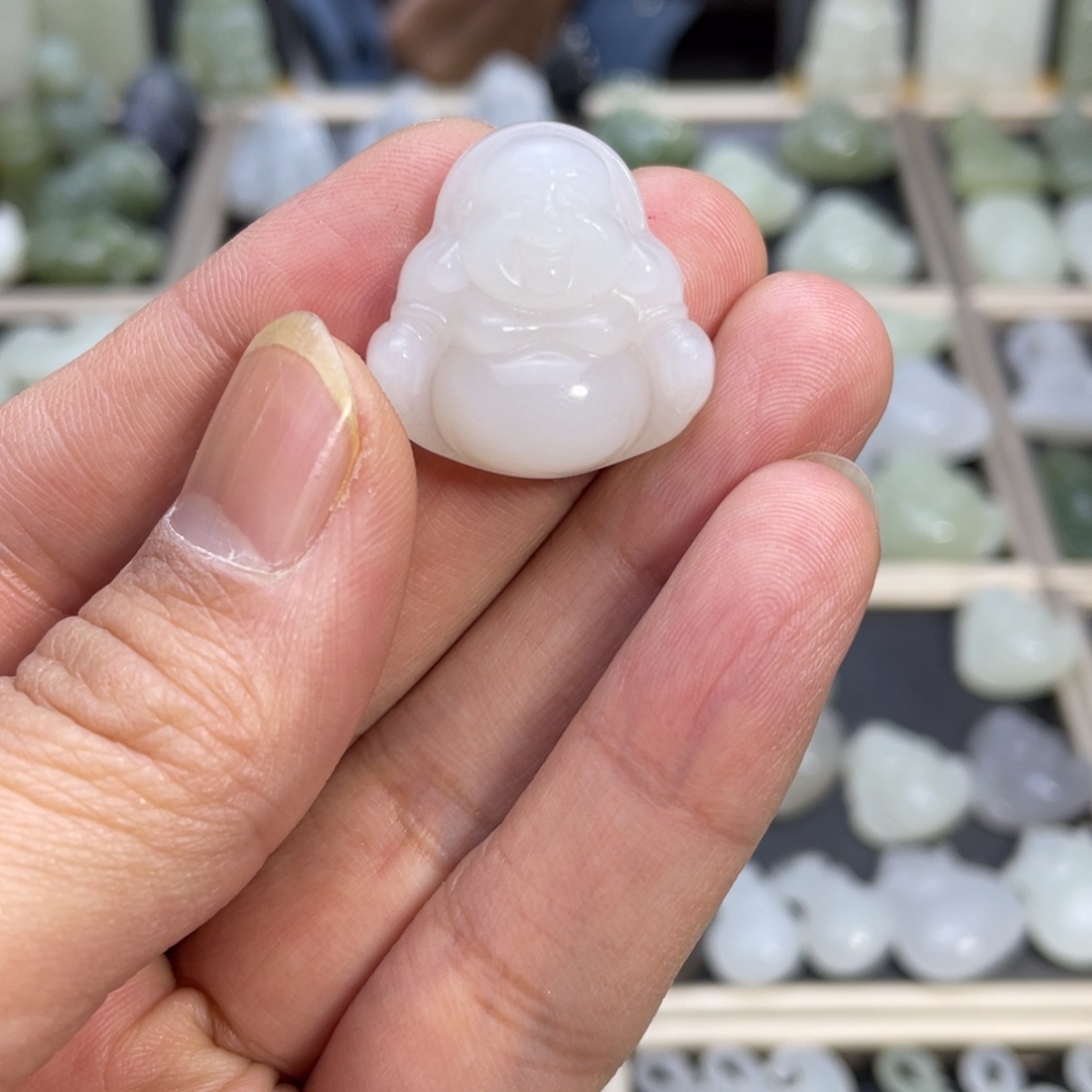 和田玉颈饰未镶嵌25上等白玉佛公