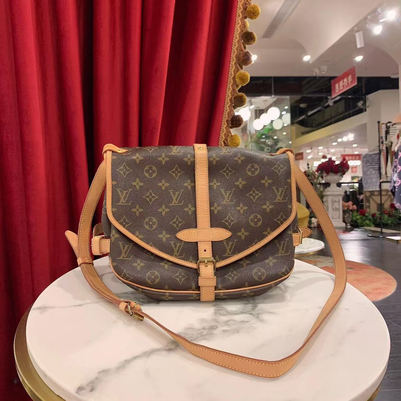 95新 LouisVuitton/路易威登 GGS双子星小号老花单肩包 23985596