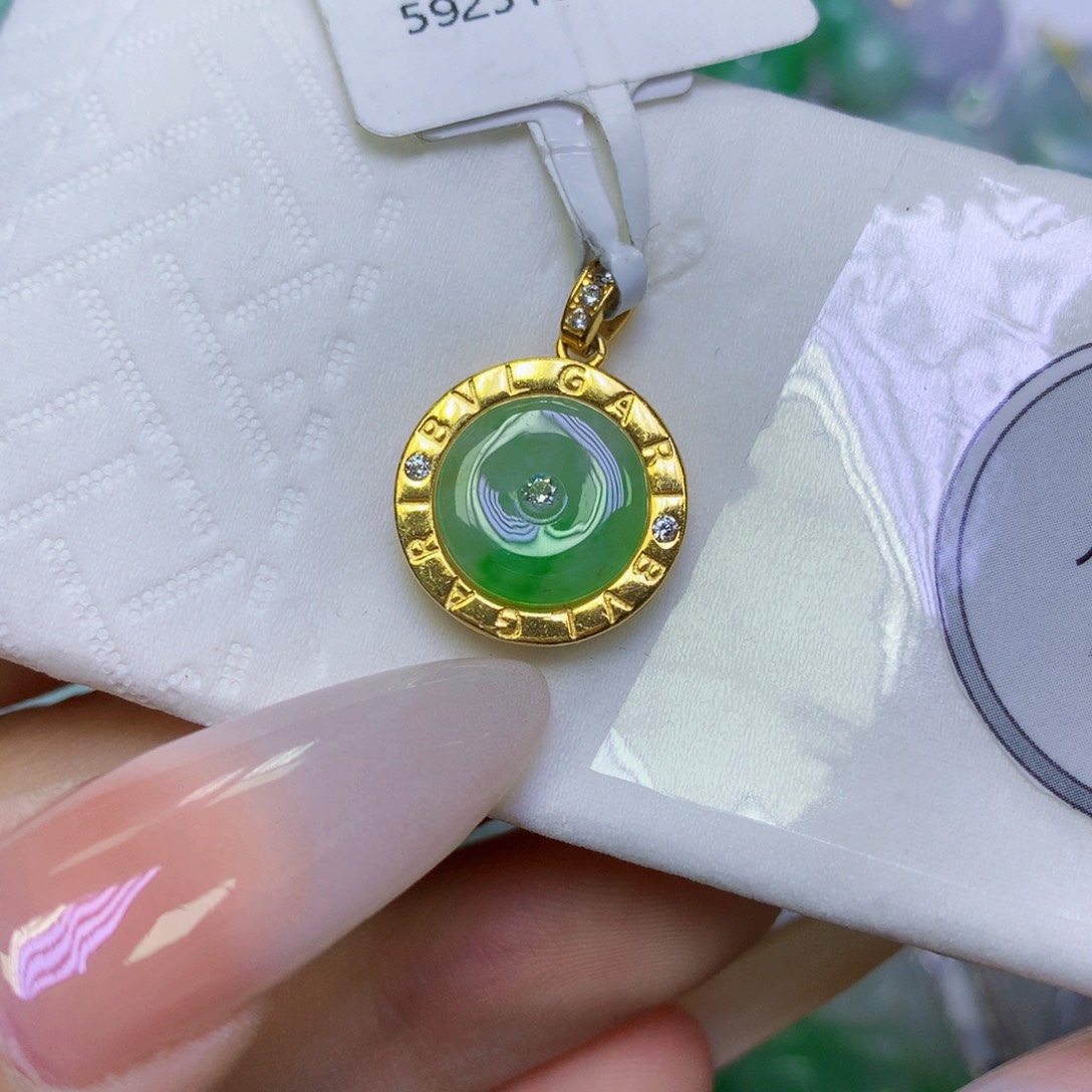 翡翠银S925镶嵌颈饰天然缅甸翡翠a货百元以上9元证书费自理