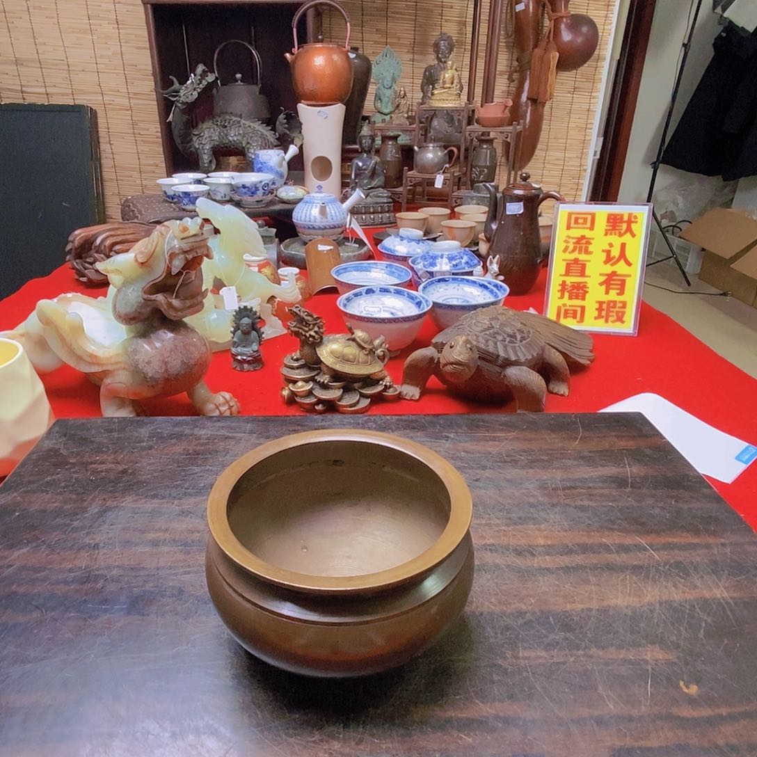 铜制插香炉一客家用c1