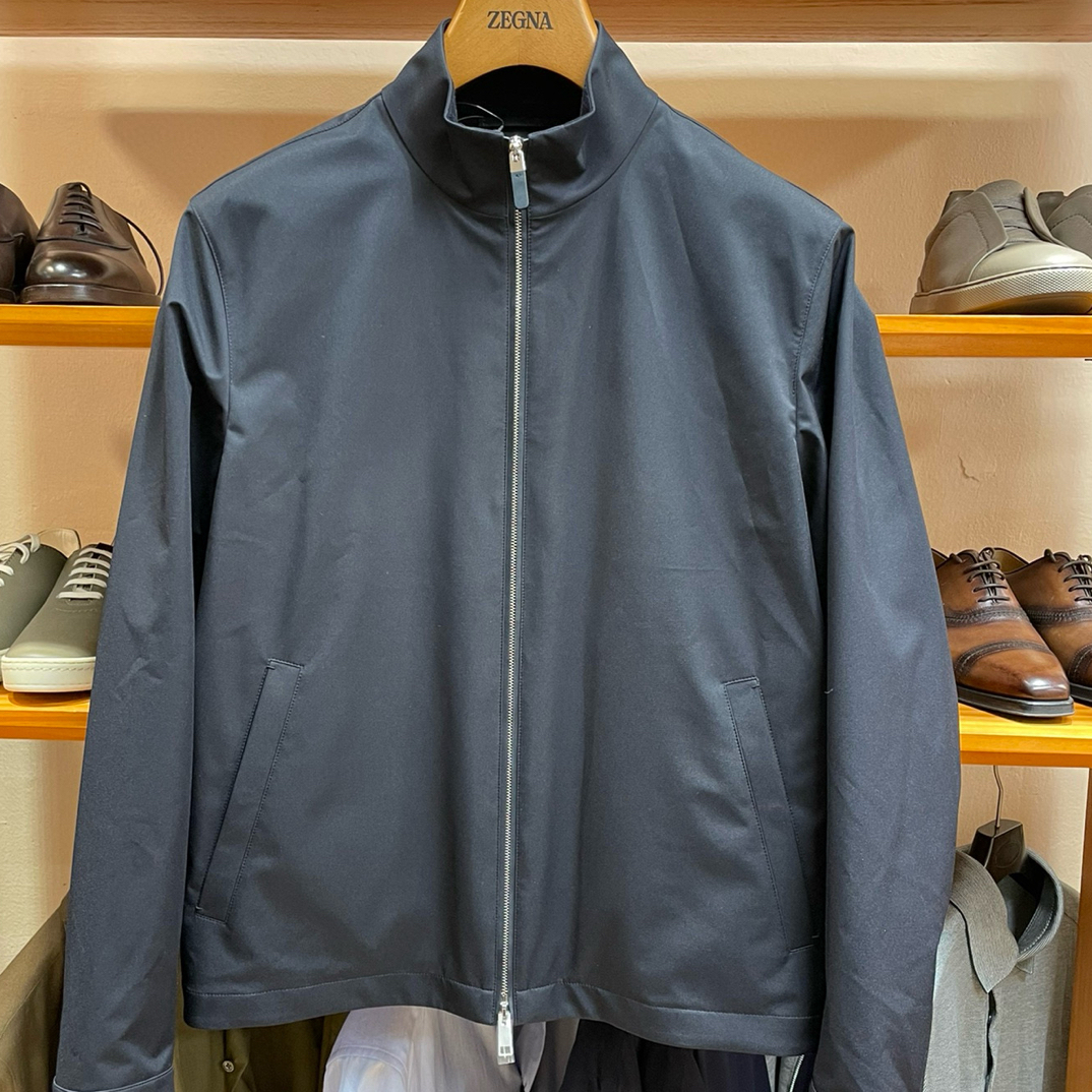 25新品轻量化z e g n a男100cc夹克立领微纤维