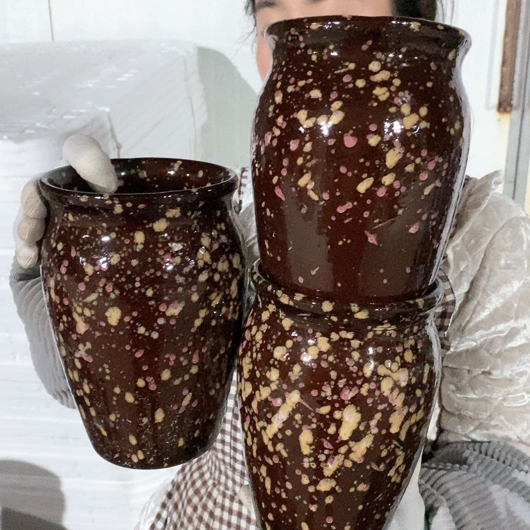 紫砂花盆瑕疵口13高20