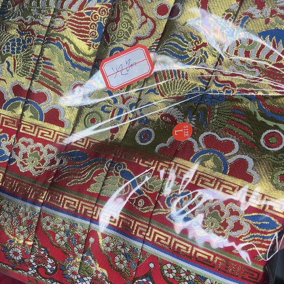 鸾羽家次品马面裙双狮红L