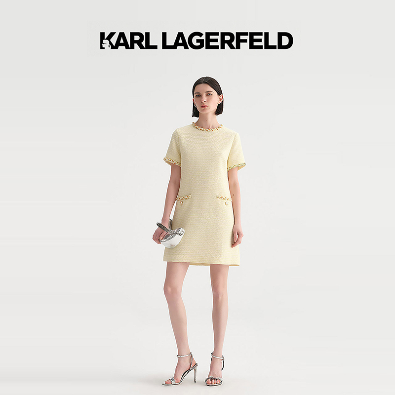 【晨粉专享价】KARL LAGERFELD春季新款女连衣裙老佛爷E33L1310