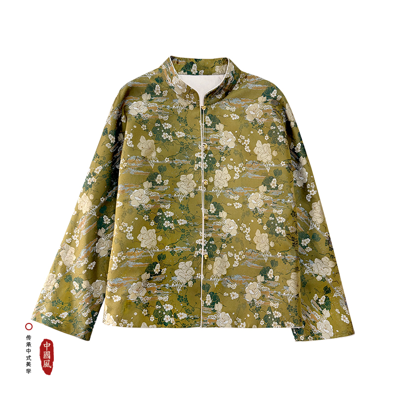 【栀子花开】钱小萍宋锦外套 带钢印 百分百桑蚕丝面料WQ034