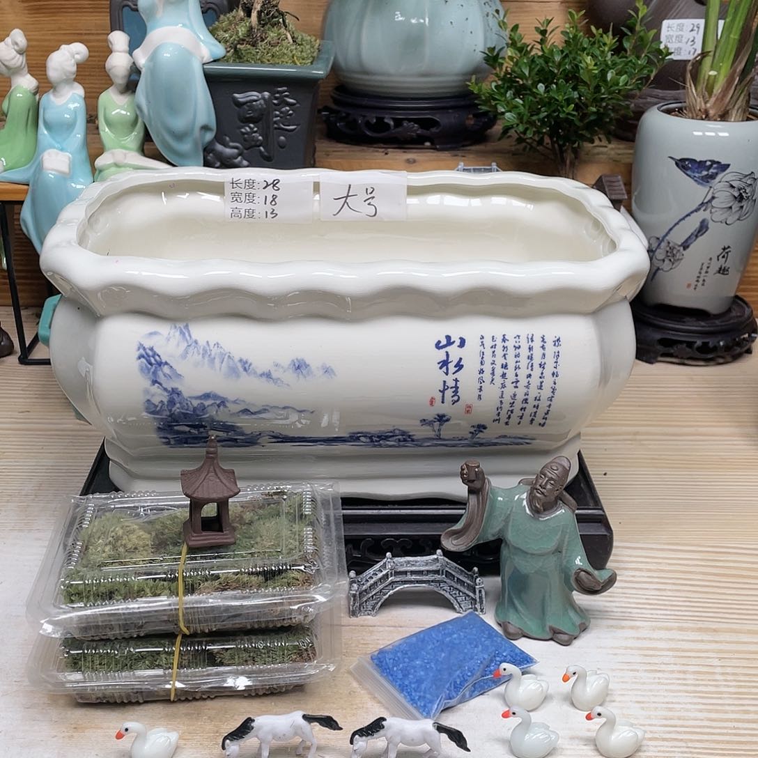 紫砂花盆陶瓷艺术花盆陶瓷