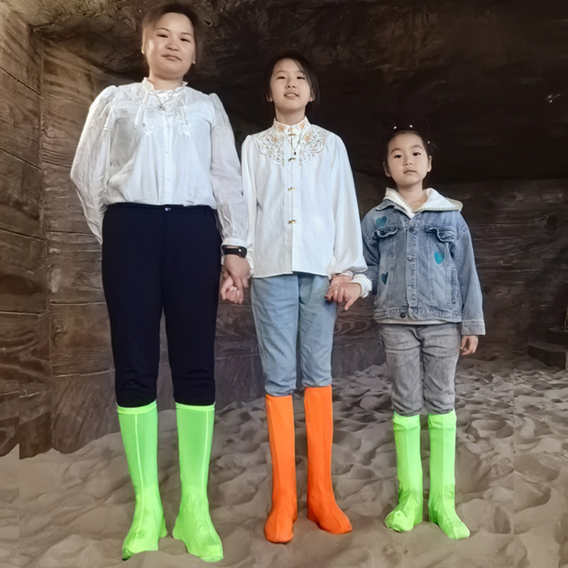 防沙高筒鞋套沙漠徒步滑沙脚套儿童户外越野防尘装备防水