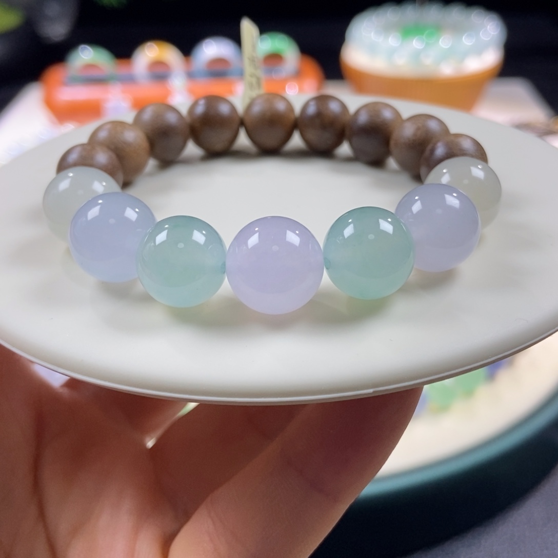 手串沉香木马卡龙多宝12+