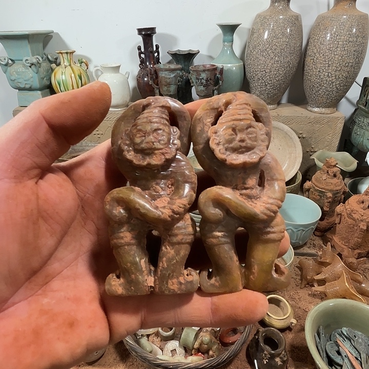 花***仔和田玉（糖玉）未镶嵌挂件玉器玉器玉器玉器