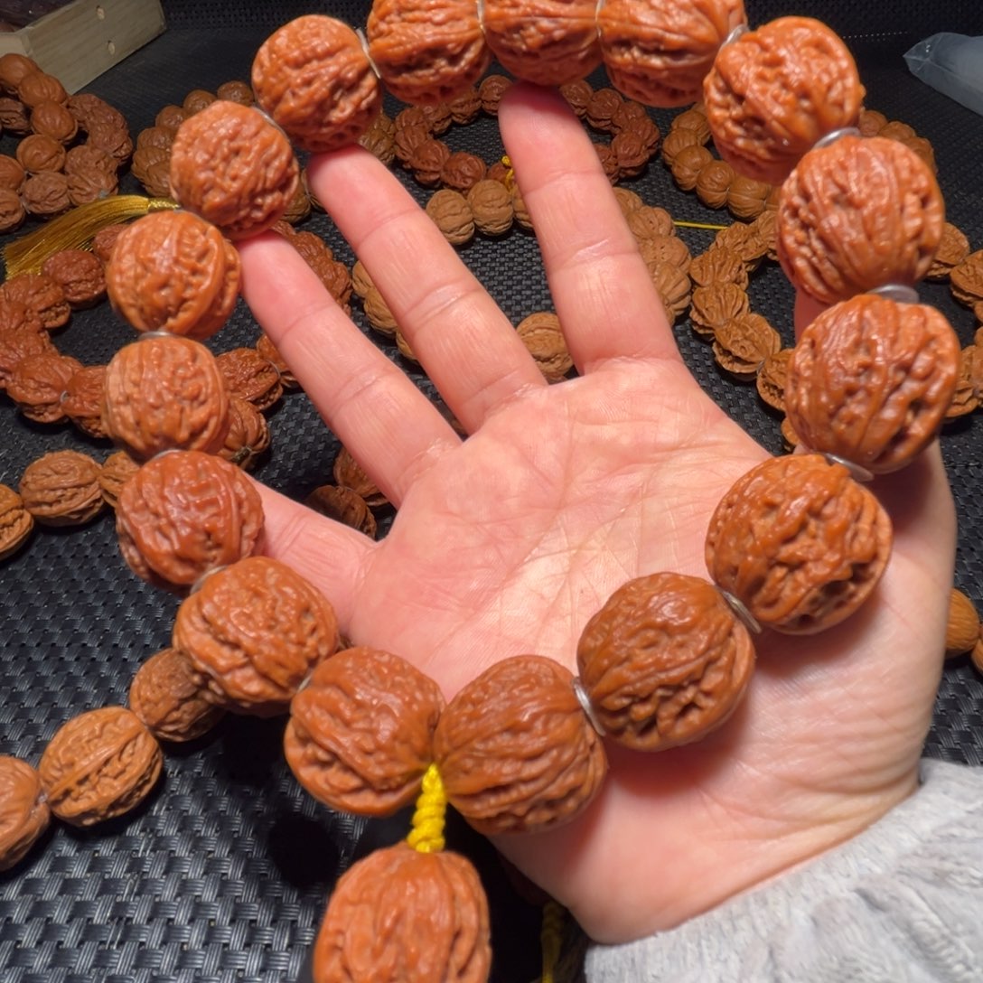 .***肉吊坠文玩核桃火焰纹方顿22➕