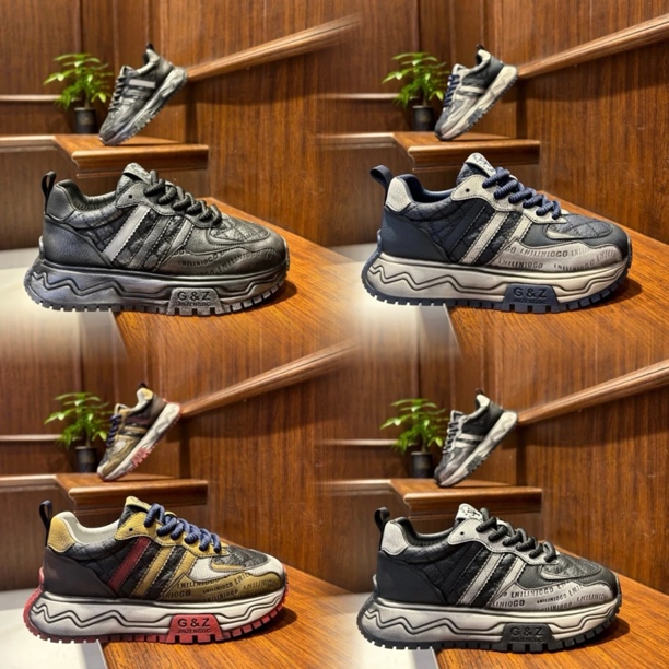 【鑫淇男鞋】秋冬新款软底增高时尚百搭休闲男士阿甘鞋