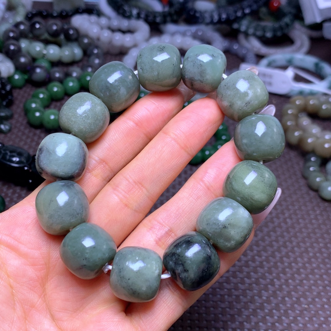 和田玉未镶嵌手串卡18