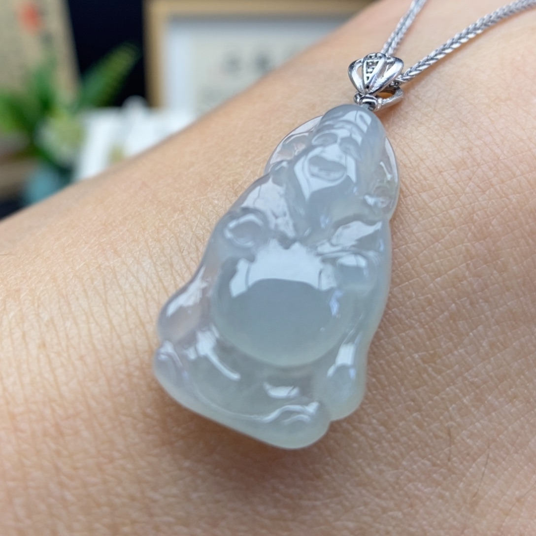 翡翠银S925镶嵌颈饰吊坠19