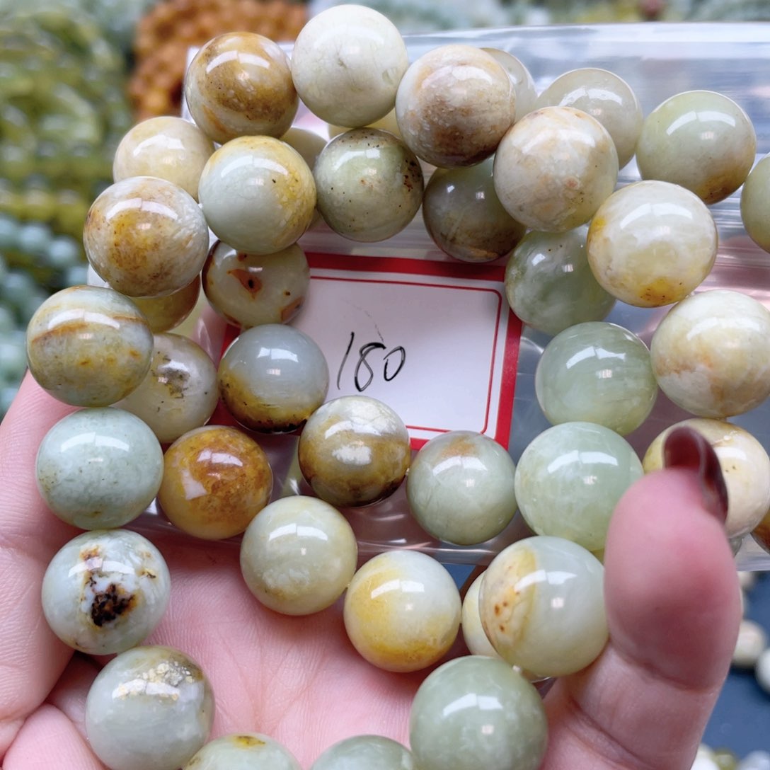 未镶嵌蛇纹石玉手串柴*轩