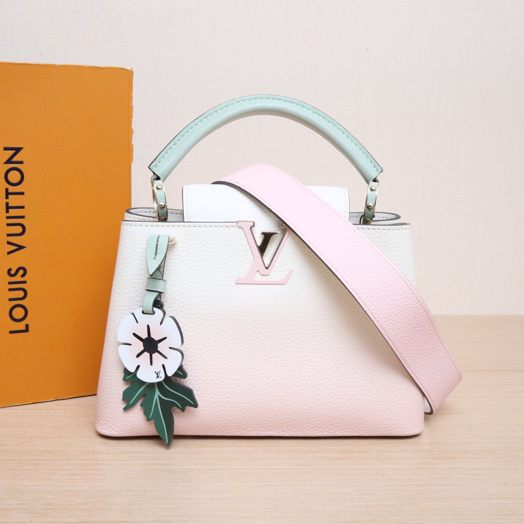 99新 LouisVuitton/路易威登 单肩包 27皮革C金扣芯片 P215053948