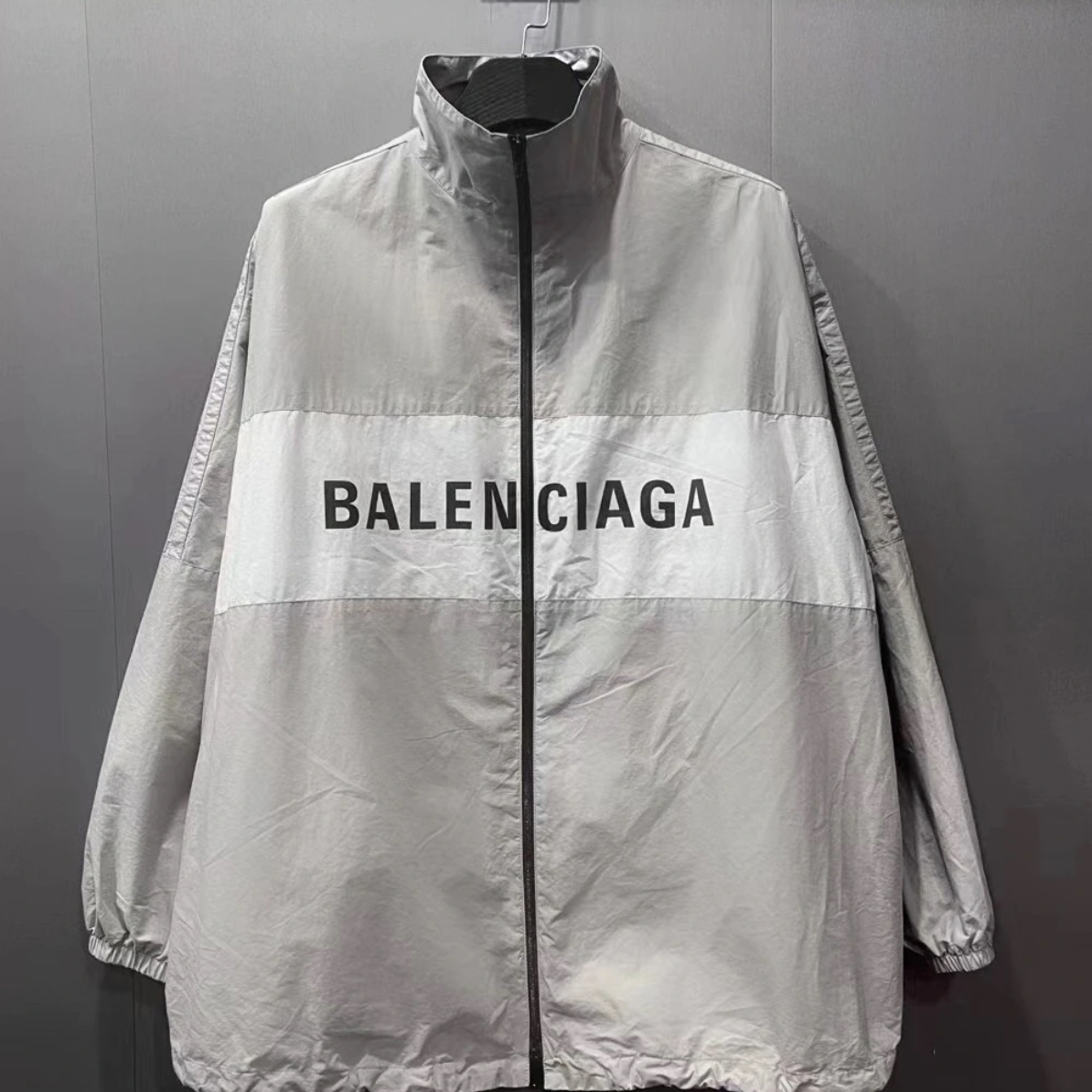 99新 Balenciaga/巴黎世家 HZ二手奢侈品巴黎世家横幅标语灰色外
