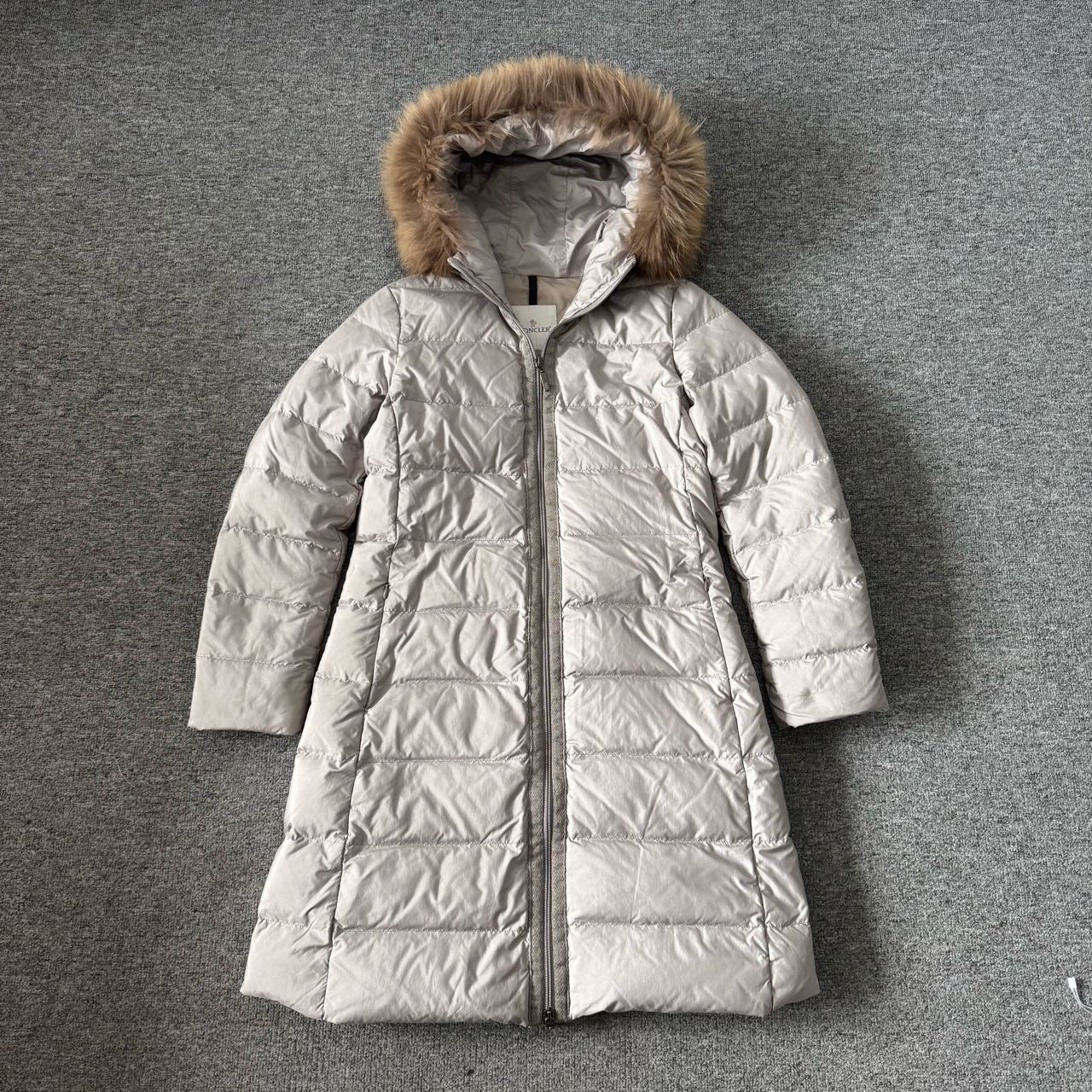 95新 AMIPARIS Moncler 蒙口 灰色 长款 毛领 羽绒服 95新 1码