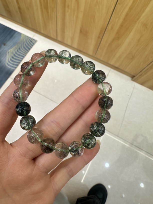 高级老矿绿幽灵卡10毫米手串