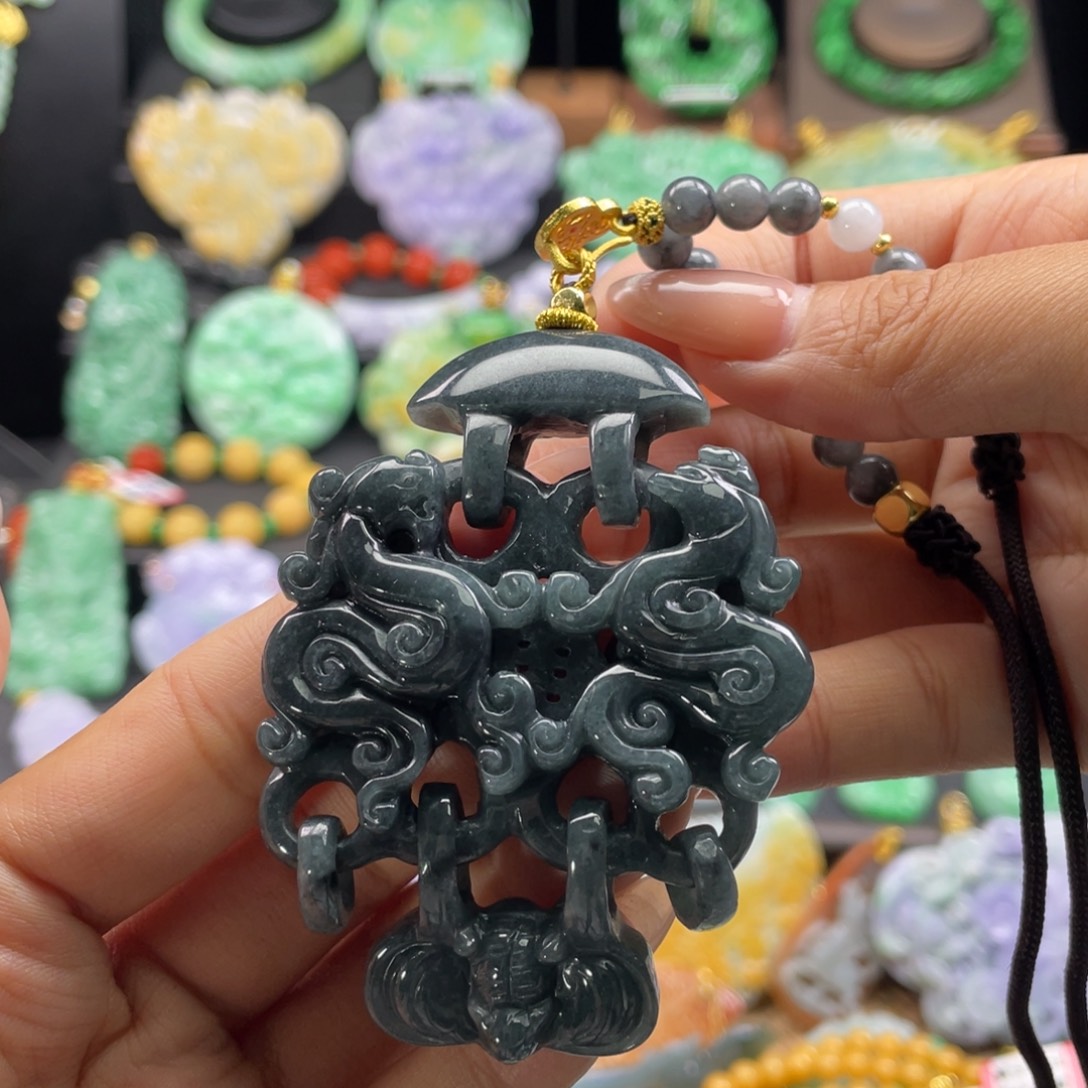 翡翠未镶嵌颈饰代编织