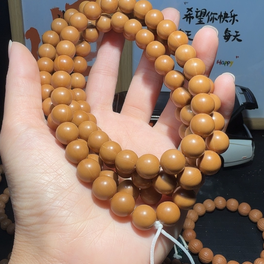 核桃原皮原色原色原生态脖挂圆珠108