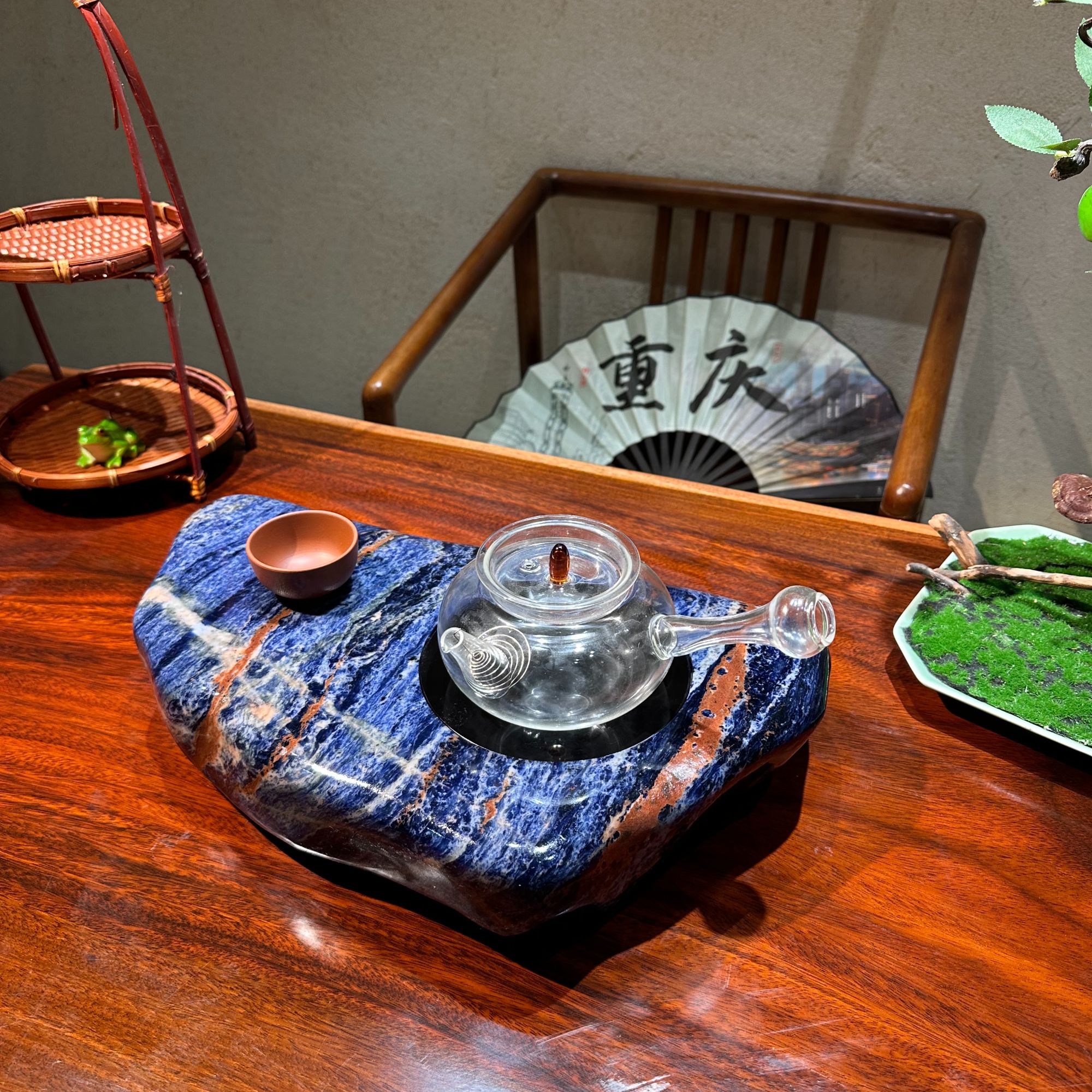 手工茶炉石头茶炉煮茶器电陶炉煮茶器家用茶道烧水创意耐热透明