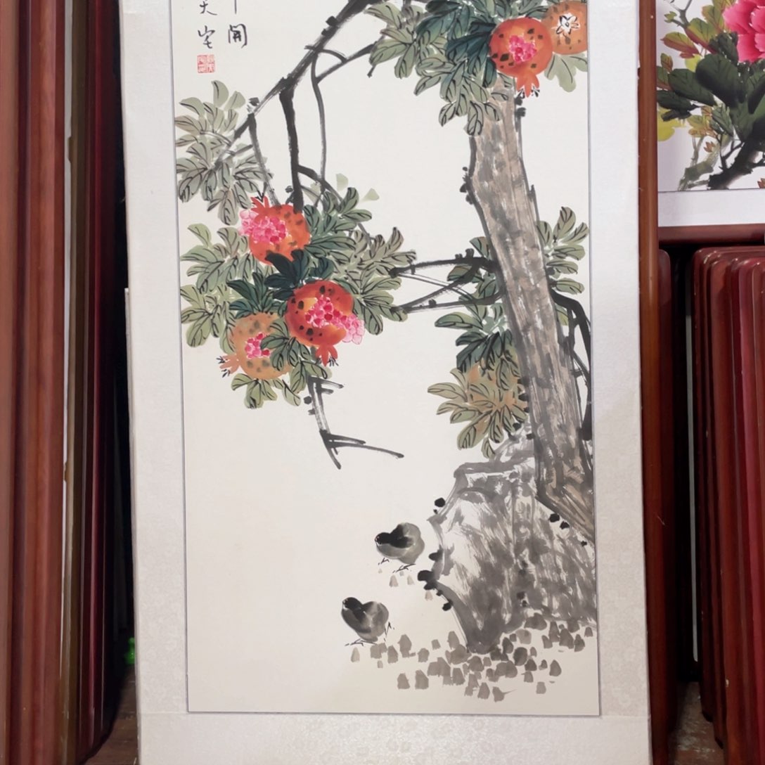 国画带框尺寸63*123厘米