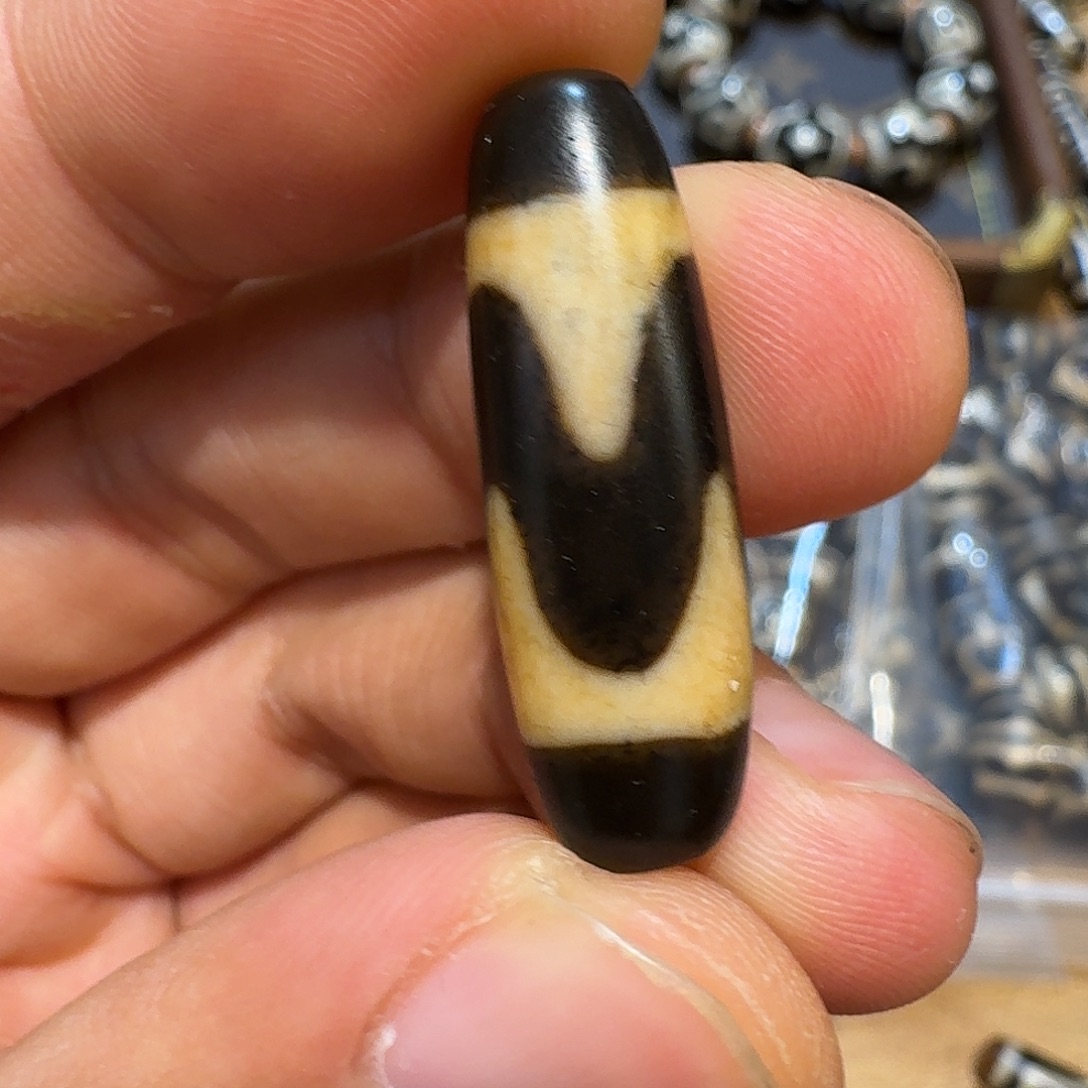 上肯新超手工虎牙桶珠30mm
