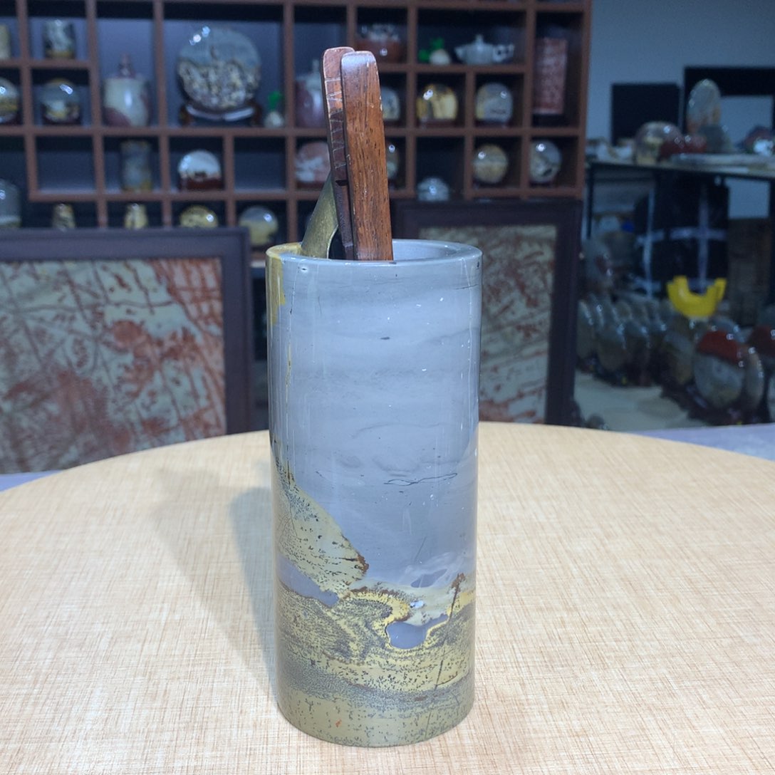 紫砂，广西国画石摆件，收藏观赏