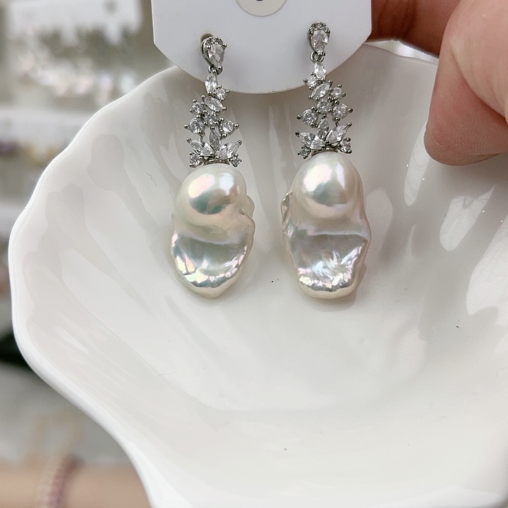 未镶嵌耳饰淡水珍珠