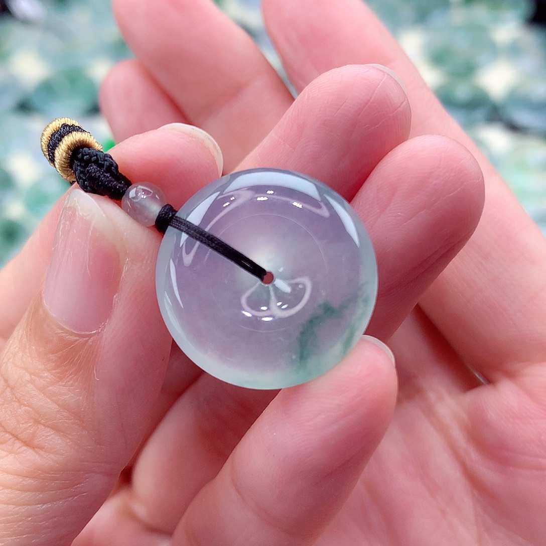 翡翠未镶嵌颈饰编号98-尺寸20.8/6.4