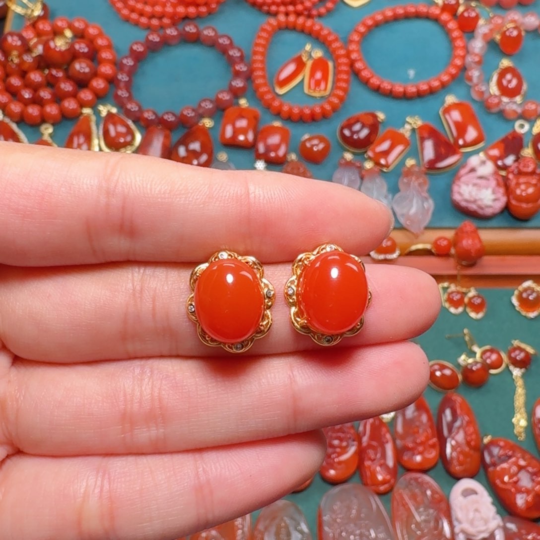 南红玛瑙南红银S925镶嵌