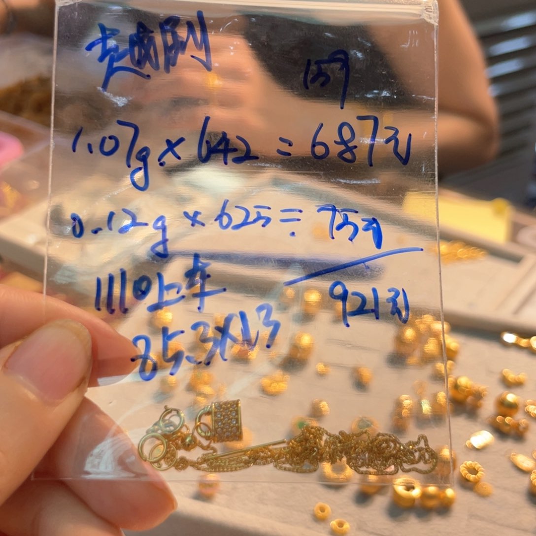 颈饰18K金镶嵌和田玉