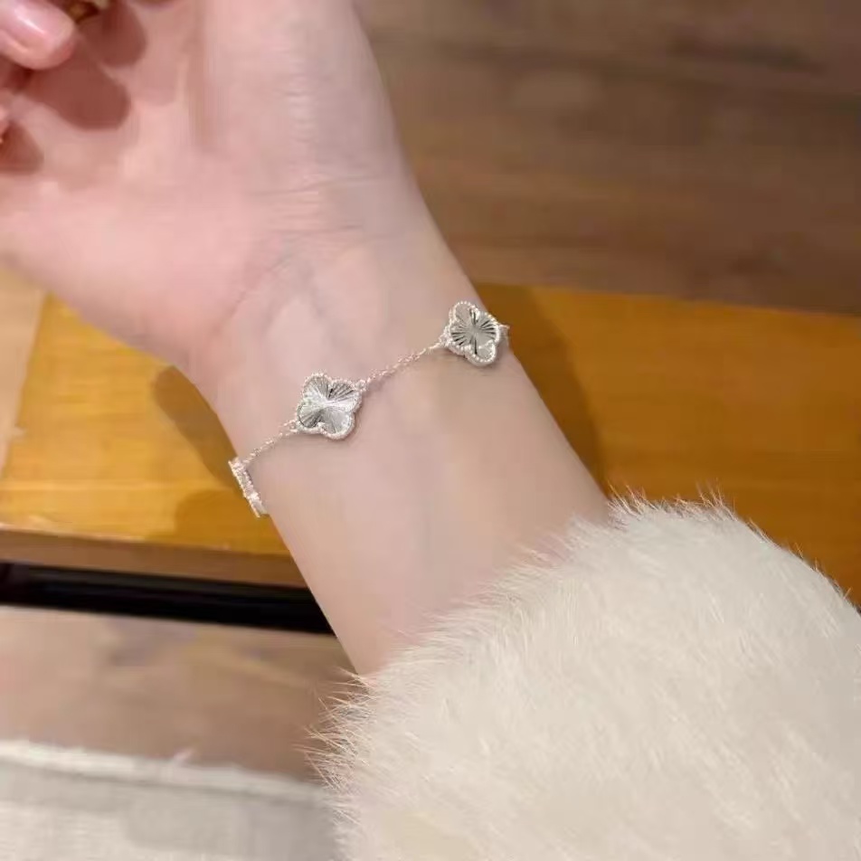 足银手链 【直播间专享福利】五花四叶草银手链