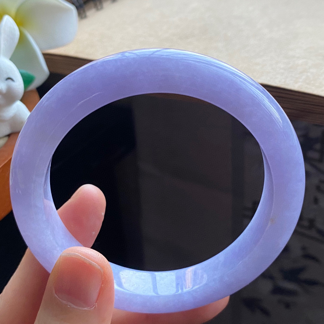 3.19批2055号手镯55.8-12-8.5紫罗兰翡翠手镯！浪漫与诗意！