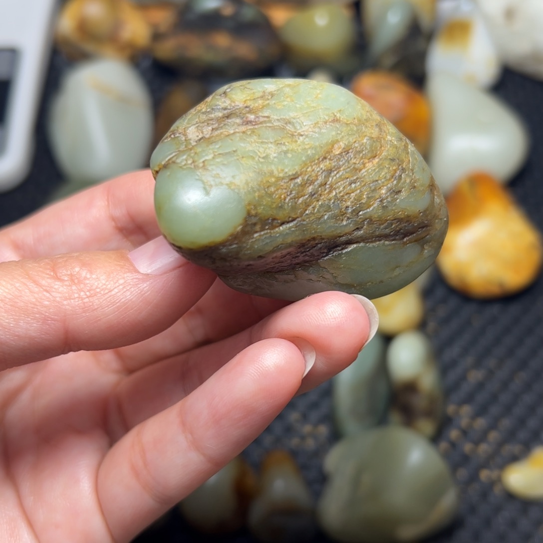 和田玉未镶嵌挂件96