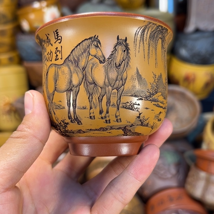 紫砂茶杯宜兴紫杯茶